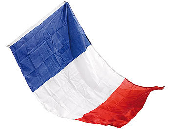 Fußball-Fahnen: PEARL Länderflagge Frankreich 150 x 90 cm aus reißfestem Nylon
