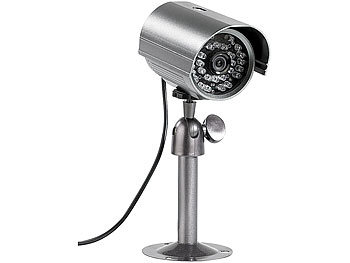 VisorTech Nachtsicht-Überwachungskamera mit Endlos-Aufzeichnung auf SD