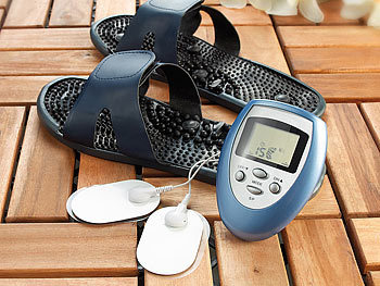 newgen medicals 2in1-Elektro-Massage-Gerät mit Pads & Massage-Schuhen