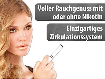 Duvence e-Zigarette deLuxe, 2er-Set mit 5 Leer-Depots, weiß (refurbished)