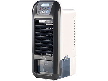 Luftkühler mit Wasser: Sichler Mobiler Akku-Verdunstungs-Luftkühler LW-350 mit LED-Licht, 9 Watt