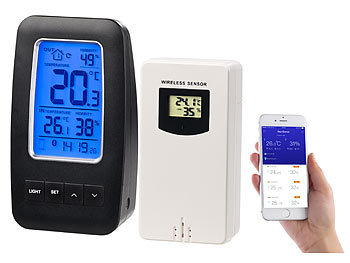 Thermometer/Hygrometer-Datenlogger mit Aussensensor & App-UnterstÃ¼tzung / Datenlogger