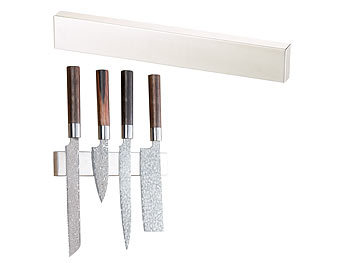 Rosenstein & Söhne Durchgehende Magnet-Messerleiste aus gebürstetem Edelstahl, 36 cm