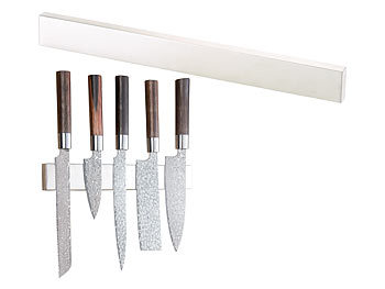 Rosenstein & Söhne Durchgehende Magnet-Messerleiste aus gebürstetem Edelstahl, 45 cm