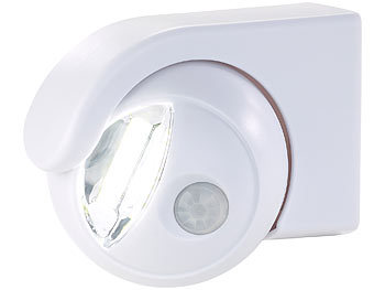 Lunartec Ultrahelle COB-LED-Lampe mit Batteriebetrieb, PIR-Sensor, 120 Lumen