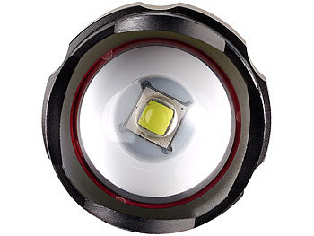 Highpower LED Taschenlampe 15W mit Zoomfunktion 560 Lumen IP44 Aluminium SOS 