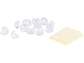AGT 12er-Set Eckenschutz für Babys und Kinder, transparent, Größe M
