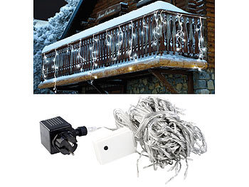 Lunartec Lichtervorhang Led Lichterketten Vorhang Snow Mit 180 Leds Ip44 Kaltweiss Lichterkettenvorhang