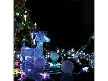 Lunartec LED Lichterketten-Vorhang 'Snow' mit 180 LEDs, IP44, warmweiß