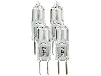Lunartec Halogen-Stiftsockellampe 12 Volt, G4, 16 Watt, 4er-Pack