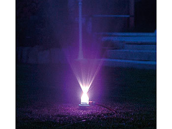 Lunartec Regenbogen-Sprinkler "Waterpower" mit 6-fach Farbwechsler