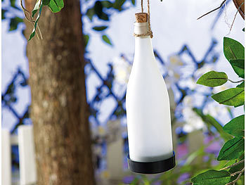 Lunartec Solar-LED-Lampe "Flaschenpost", weiß Versandrückläufer