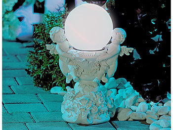Lunartec Deko-Leuchte "Engelskinder" mit Solar-LED-Kugel