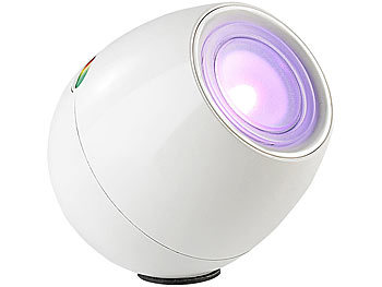 Lunartec Weiße LED-Stimmungsleuchte mit Touch-Farbregler, 256 Farben