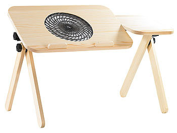 General Office Notebook-Arbeitstisch "Pine Wood" mit USB-Cooler