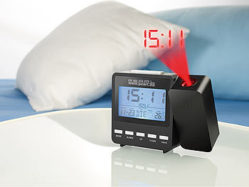 PEARL Funk-Projektionswecker mit Temperaturanzeige "DAC-662 beam"