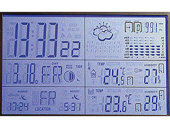 FreeTec Mobile Funk-Wetterstation mit Funk-Uhr & digitalem Außensensor