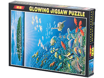 infactory 500-teiliges Glow-in-the-dark-Puzzle "Unterwasserwelt"