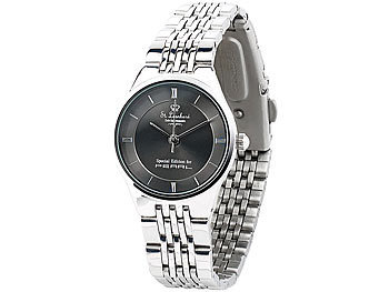 Damen-Armbanduhr aus Edelstahl, spritzwassergeschÃ¼tzt (3 atm) / Armbanduhr