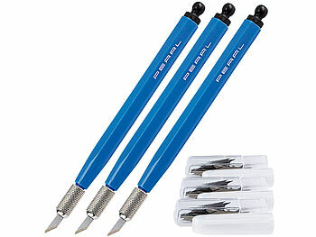 Bastel Cuttermesser: PEARL 3er-Set Skalpelle mit 60 Klingen