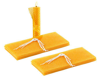 Bienenwachs Kerzen Set: Your Design 12 Bienenwachs-Platten zum Kerzen-Gestalten, 300 x 133 mm