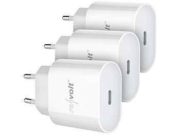 3er-Set Kompaktes USB-C-Netzteil mit Power Delivery (PD) bis 18 W, 3 A
