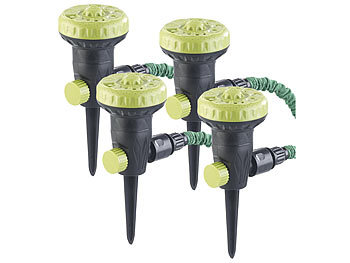 Beregner: Royal Gardineer 4er-Set Gartensprinkler zum Bewässern und Abkühlen, 9 Einstellungen