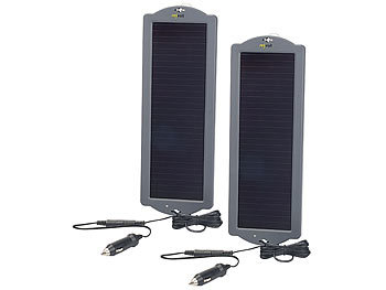 2er-Set Erhaltungs-SolargerÃ¤te fÃ¼r Auto- / PKW-Batterie 12V, 1,5W / Solarpanel