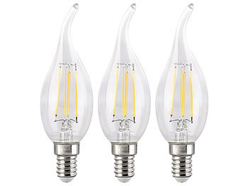 LED-Filament-Lampe für Licht und Helligkeit bei Dunkelheit, Nacht, Finsternis Retro Vintage E-14