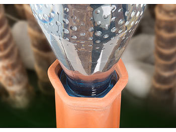 Royal Gardineer 12er-Set XL-Bewässerungs-Tonkegel für Glas- & PET-Flaschen bis 1 Liter