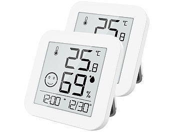 TOSSPER Neuer LCD-Digital-Wecker-Thermometer-Temperatur-Feuchtigkeits-Hygrometer Meter 