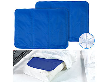 Kühlmatte: newgen medicals 2er-Set kühlende Kissenauflagen, 30 x 40 cm, blau
