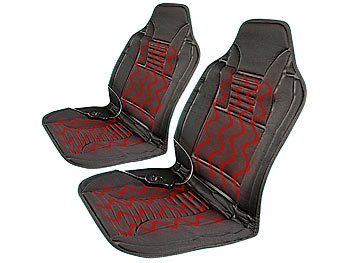 Auto Sitzheizung: Lescars 2er-Set beheizbare Kfz-Sitzauflagen mit Temperaturregler, 12 Volt