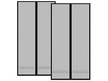 PEARL 2er-Set selbstschließende Fliegennetze für Türen mit 82 - 86 cm