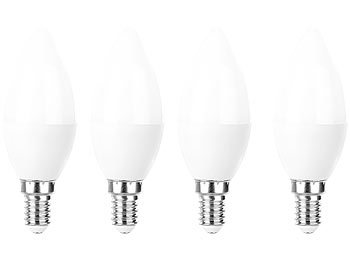 Luminea 8er-Set LED-Kerzen, tageslichtweiß, 500 Lumen, E14, 6 Watt, 6500 K