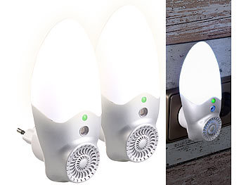 Exbuster 2er-Set Steckdosen-Mücken-Schreck & LED-Nachtlicht mit Licht-Sensor