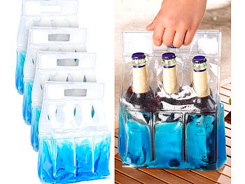 Kühltaschen: PEARL 4er-Set Kühl-Tragetaschen für je 6 Flaschen oder Getränkedosen