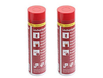 PEARL 2er-Set Feuerlösch-Sprays für Küche & Haushalt, 600 ml, 5A 21B 5F