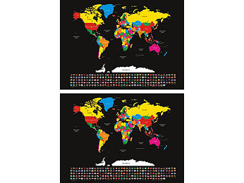 Wandbild Weltkarte