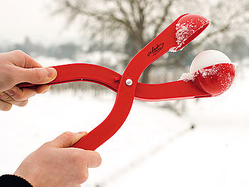 rot Schneeballpresse Profi-Schneeballzange für Schneebälle mit Ø 7 cm 