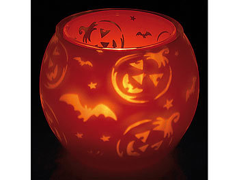 infactory Doppelglas-Windlicht "Halloween"