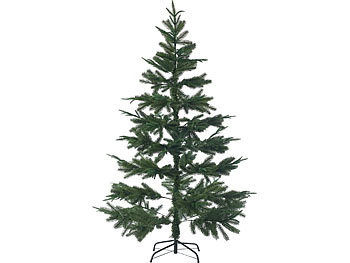 Künstlicher Christbaum: infactory Künstlicher Weihnachtsbaum, 180 cm, 1071 PE-Spitzen, mit Ständer, grün