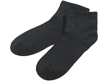 PEARL Sneaker-Socken Bambus-Viskose, 3 Paar, Gr. 35-38, schwarz