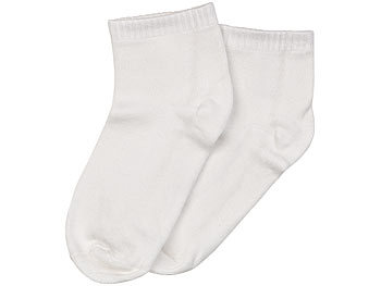 PEARL Sneaker-Socken aus Bambus-Viskose, 3 Paar weiß, Gr. 35-38
