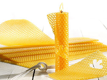 Your Design 6 Bienenwachs-Platten zum Kerzen-Gestalten, 300 x 133 mm