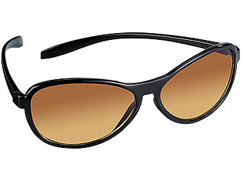 Sonnenbrille Herren: PEARL Kontrast-verstärkende Sonnenbrille, helle Gläser, polarisiert, UV 380