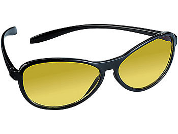 Nacht Kontrastbrille: PEARL Kontrastverstärkende Nachtsichtbrille, UV 400