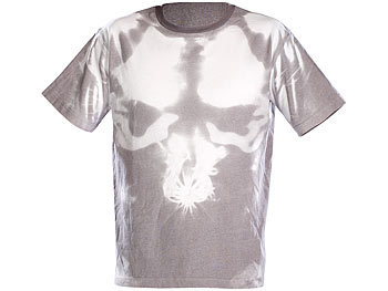 infactory Farbwechsel-T-Shirt: Wechselt von grau zu weiß, Gr. XL