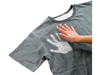 infactory Farbwechsel-T-Shirt: Wechselt von grau zu weiß, Gr. XXL