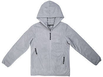 PEARL outdoor Fleece-Jacke mit Kapuze für Frauen, Größe M, grau